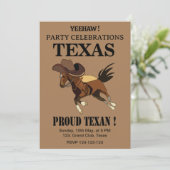 Vintage Cowboyhoed Paard Trots Texaan Texas Feest Kaart