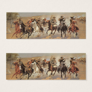 Vintage Cowboys, A Dash For Timber van Remington Mini Visitekaartjes