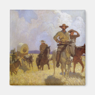Vintage Cowboys, Het Parkman Outfit door NC Wyeth Magneet