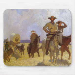 Vintage Cowboys, Het Parkman Outfit door NC Wyeth Muismat