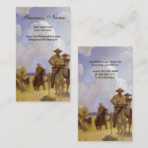 Vintage Cowboys, Het Parkman Outfit door NC Wyeth Visitekaartje