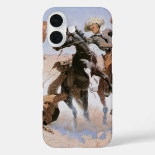 Vintage Cowboys, Hulp aan een kameraad door Reming iPhone 16 Hoesje