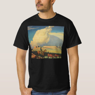 Vintage Cowboys, Open Range door Maynard Dixon T-shirt