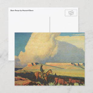 Vintage Cowboys, Open Range van Maynard Dixon Briefkaart
