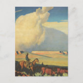Vintage Cowboys, Open Range van Maynard Dixon Briefkaart (Voorkant)