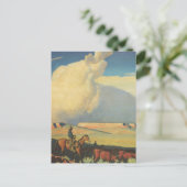 Vintage Cowboys, Open Range van Maynard Dixon Briefkaart (Staand voorkant)