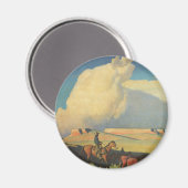 Vintage Cowboys, Open Range van Maynard Dixon Magneet (Voorkant / Achterkant)