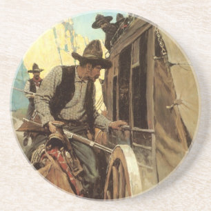 Vintage Cowboys, The Admirable Outlaw door NC Wyet Zandsteen Onderzetter