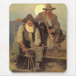 Vintage Cowboys, The Pay Stage door NC Wyeth Muismat