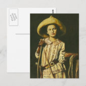 Vintage Cowgirl Briefkaart (Voorkant / Achterkant)