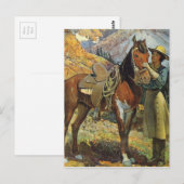 Vintage Cowgirl en paarden Briefkaart (Voorkant / Achterkant)