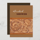 vintage cowgirl mode zuidwest leer kaart (Voorkant / Achterkant)