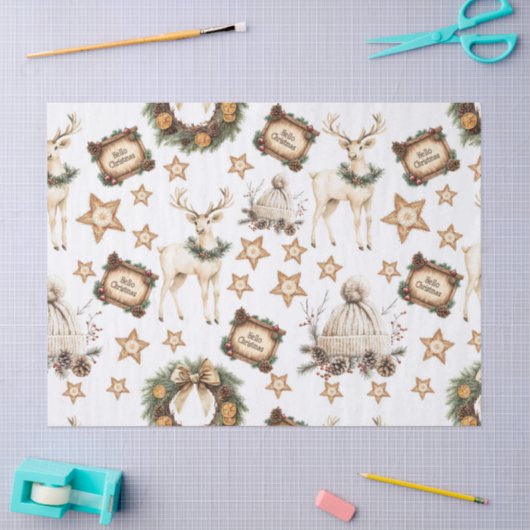 Vintage Cozy Christmas Tissuepapier (Craft)