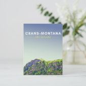Vintage Crans-Montana Zwitserland Briefkaart (Staand voorkant)