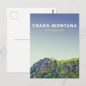 Vintage Crans-Montana Zwitserland Briefkaart (Voorkant / Achterkant)
