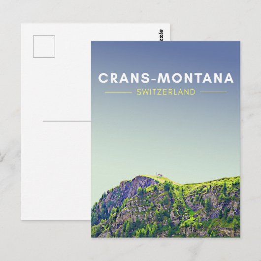 Vintage Crans-Montana Zwitserland Briefkaart (Voorkant / Achterkant)