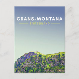 Vintage Crans-Montana Zwitserland Briefkaart