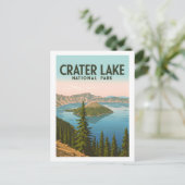 Vintage Crater Lake National Park Briefkaart (Staand voorkant)