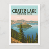 Vintage Crater Lake National Park Briefkaart (Voorkant)