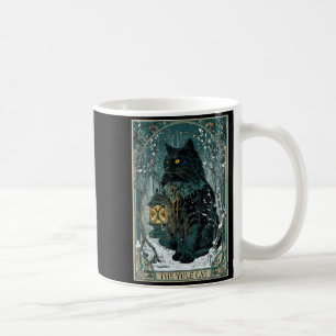 Vintage Creepmas De Yule Kat Tarotkaart Donker Ker Koffiemok