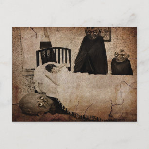 Vintage Creepy Boogeyman Briefkaart