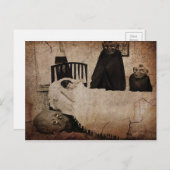 Vintage Creepy Boogeyman Briefkaart (Voorkant / Achterkant)