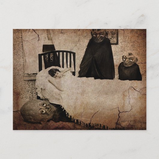 Vintage Creepy Boogeyman Briefkaart (Voorkant)