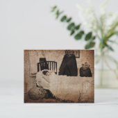Vintage Creepy Boogeyman Briefkaart (Staand voorkant)