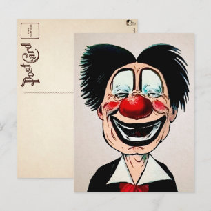 Vintage Creepy Clown Briefkaart