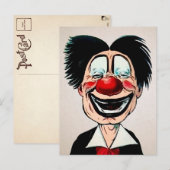 Vintage Creepy Clown Briefkaart (Voorkant / Achterkant)
