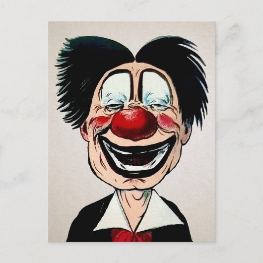 Vintage Creepy Clown Briefkaart (Voorkant)