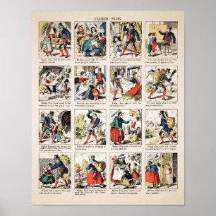 Vintage Creepy Father Flog Poster