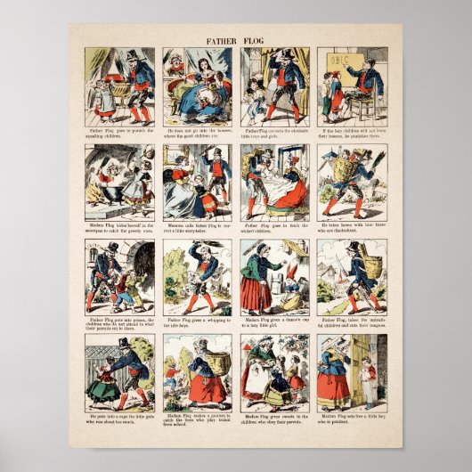 Vintage Creepy Father Flog Poster (Voorkant)