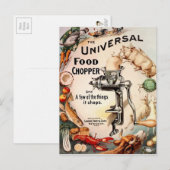 Vintage Creepy Food Chopper Ad Briefkaart (Voorkant / Achterkant)