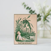 Vintage Creepy Frog Briefkaart (Staand voorkant)