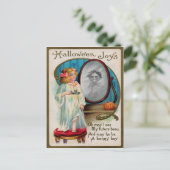Vintage Creepy Halloween Mirror Briefkaart (Staand voorkant)