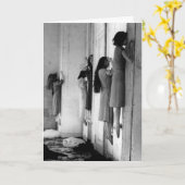 Vintage Creepy heeft Briefkaart (Gele Bloem)