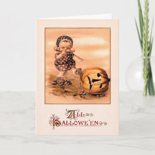 Vintage Creepy Kind Halloween Kaart