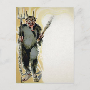 Vintage Creepy Krampus Briefkaart