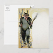 Vintage Creepy Krampus Briefkaart (Voorkant / Achterkant)
