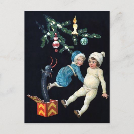 Vintage Creepy Krampus Speelgoed Briefkaart (Voorkant)