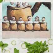 Vintage Creepy Krampus Theedoek (Gevouwen)