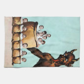 Vintage Creepy Krampus Theedoek (Horizontaal)