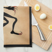 Vintage Creepy Krampus Theedoek (Quarter Fold)