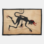 Vintage Creepy Krampus Theedoek (Horizontaal)