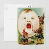 Vintage Creepy Sneezing Egg Briefkaart (Voorkant / Achterkant)