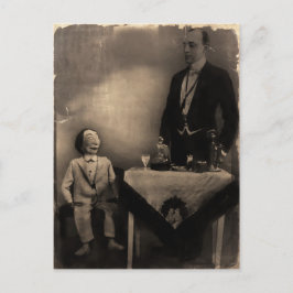 Vintage Creepy Ventriloquist Dummy Briefkaart