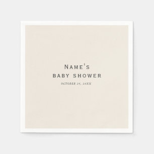 Vintage Crème Baby Shower Servetten