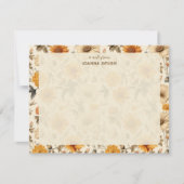Vintage Crème Wildflower Briefkaart (Voorkant)