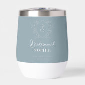 Vintage Crest Bloem Bruidsmeisje (Voorkant)